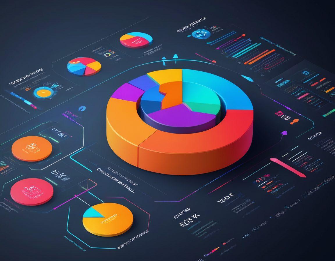 A dynamic infographic showcasing user satisfaction metrics, with vivid charts, data points, and engaging icons representing analytics. The background is a sleek, professional workspace, subtly suggesting technology and advancement. Include diverse users interacting with devices, highlighting engagement in real-time. super-realistic. vibrant colors. 3D.